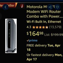 Make Me An Offer: Motorola Cable Modem MG7700 Router