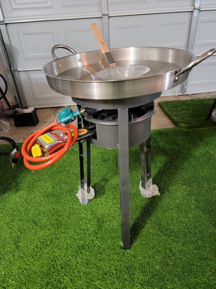 Disco Acero Inoxidable Quemador Base Escurridor Todo Nuevo Para Freír Mojarras Pollo Pescado Enchiladas Flautas
