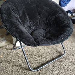 Two Comfy Black Fold Chairs