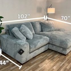 Brand New/ Gray Sofa Chaise,sectional, Seccional, Couch/ Delivery Available 