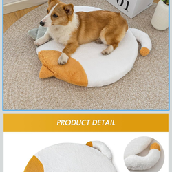 ClevaHome Orthopedic Dog Mat with Superior Support, 70D Air Fiber Filling, 100% Washable & Breathable Pet Bed, Lightweight & Durable, Reversible Desig