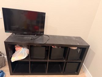 TV stand, TV, Storage Cubbies
