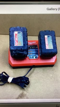 Milwaukee Toll 48-59-1802 M18 Dual bay  Simultaneous Rapid Charger with Battery