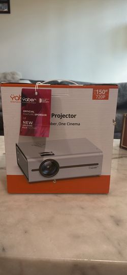 Mini projector with WiFi 5G and Bluetooth 5.1, YABER 2023 1080P and 4K updated movie projector compatible, mini portable outdoor projector with tripod