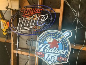 San Diego padres neon light
