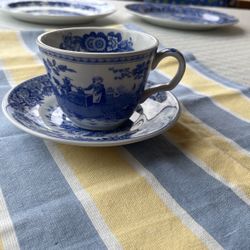 Spode Blue Room - Girl at Well cup and saucer set