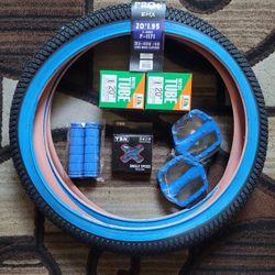 NEW Bicycle Bmx Parts Bundle 20" blue