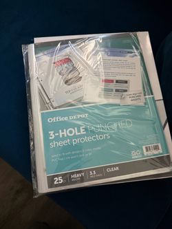 Office Depot Heavy Duty Sheet Protectors – 25 Pack – New