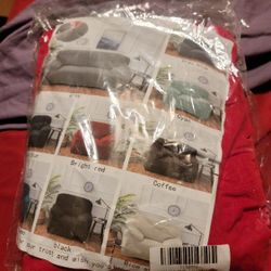 Red Elastic Sofa Cover 