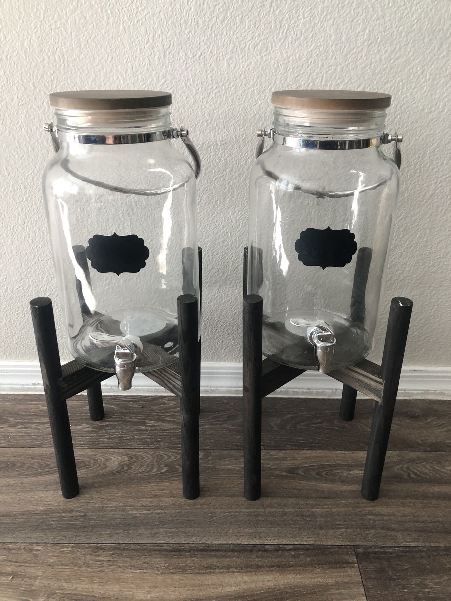 Jars with Pour Spout and Stands