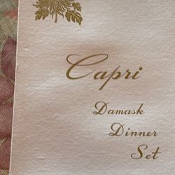 New, Dammask dinner Typiccally  consisting of a tablecloth