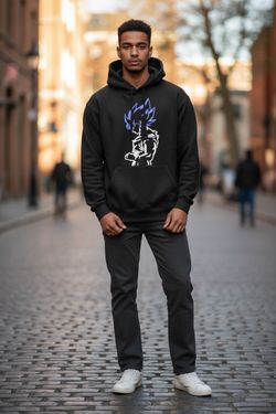 Goku blue silver anime hoodie,kids, youth, men, women,available all sizes and colors