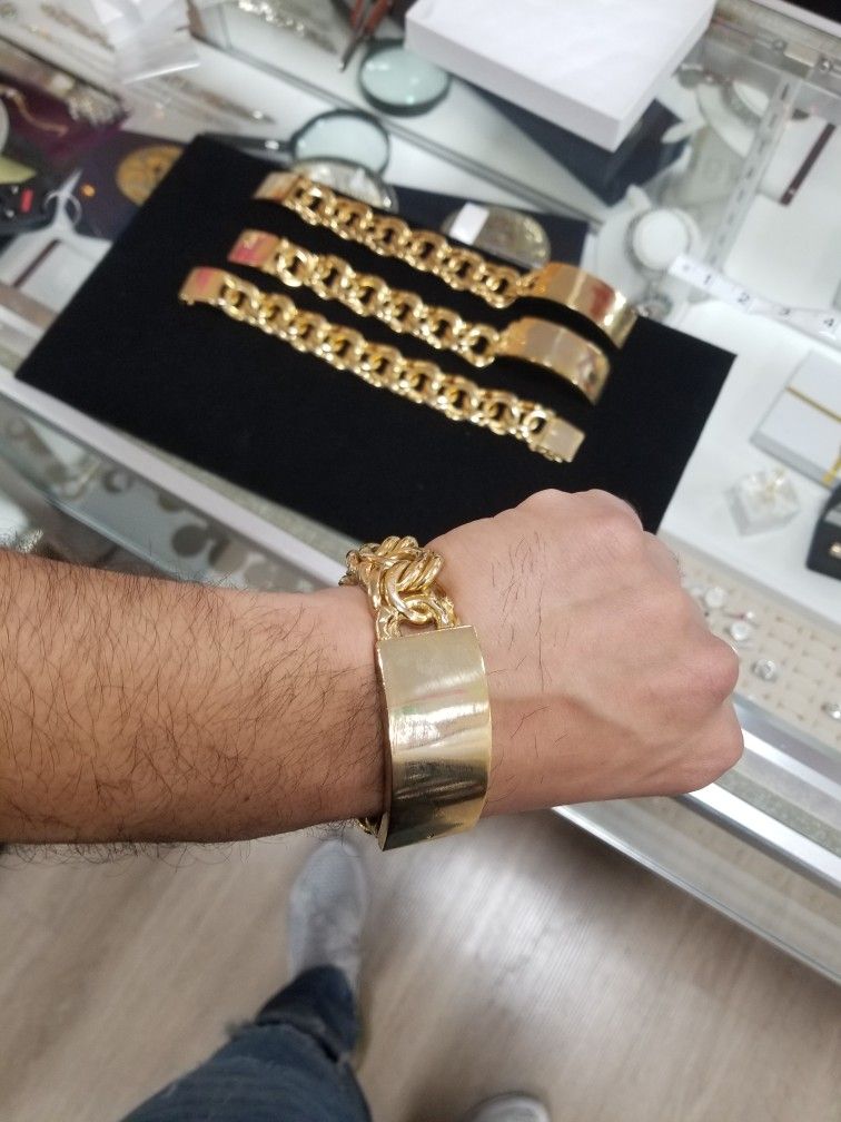 Oro Laminado 14K Chino Link Esclava