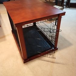 Large Furniture-Style Dog Crate / End Table – Great Condition