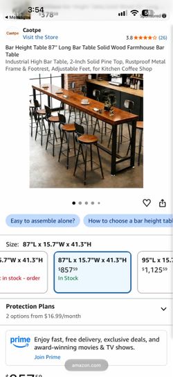 Bar table