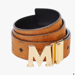 MCM Belt Gold / Brown Size 34-40