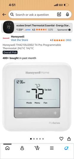 Honeywell thermostat