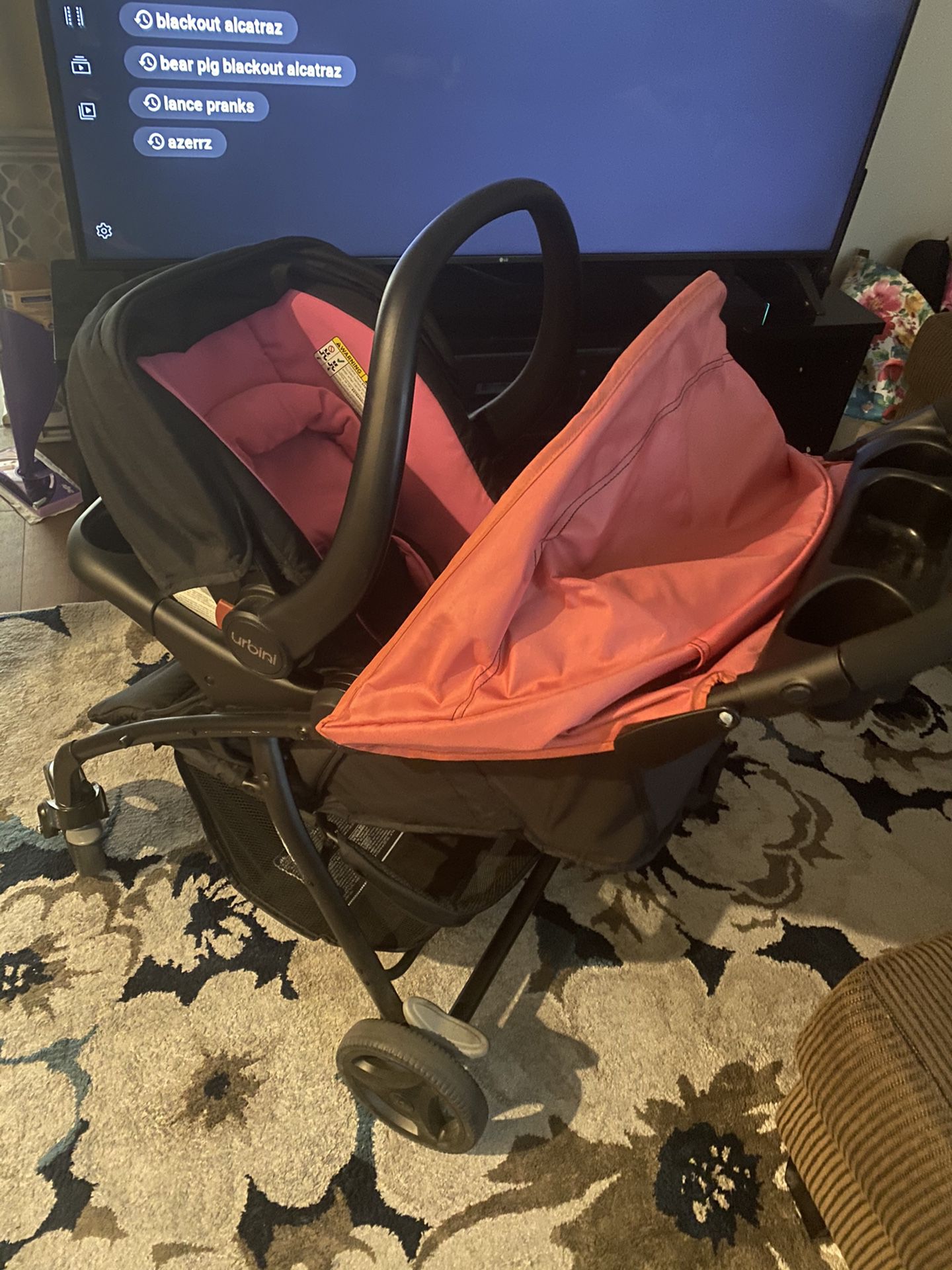 Selling baby stroller with car seat