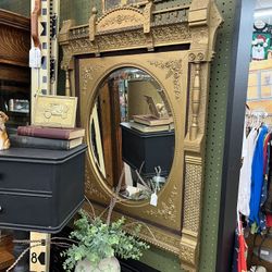 Antique 1890s Eastlake Gold Gilt Mirror