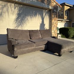 Dark Gray Sectional With Chaise