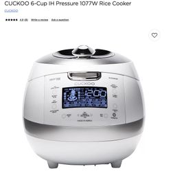 CUCKOO 6-Cup IH Pressure 1077W Rice Cooker