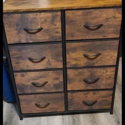 8-Drawer Sturdy Steel Frame Dresser - Ample Storage, Fabric Drawer Organizers for Bedroom, Living Room, Office, and Hotel - Durable, Easy Assembly