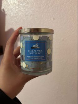 NEW Cereal soft serve b&bw candle