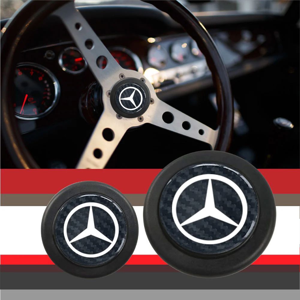 Brand New Universal Mercedes Benz Car Horn Button Black Steering Wheel Horn Button Center Cap