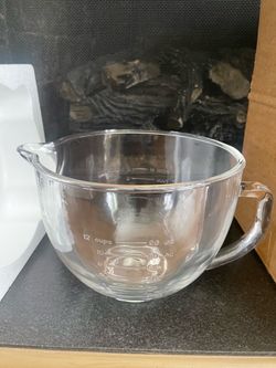 5QT Glass Mixing Bowl for KitchenAid 4.5-5 Quart Tilt-Head Stand Mixers