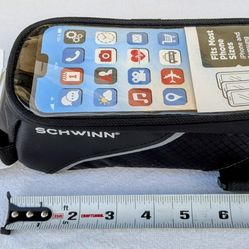 Schwinn Bicycle Bike Travel Bag - Top-Tube Zip Closure Water Resistant • Bike Accessories, Bicycle Cell Phone Cases, Biking Gear, Cell Phone Protector