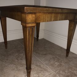 Pink Marble Coffee Side Wood Antique Table