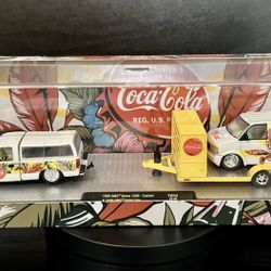 M2 Machines Coca-Cola 1996 GMC Sierra 1500 Custom & 1996 GMC Safari  Van  New