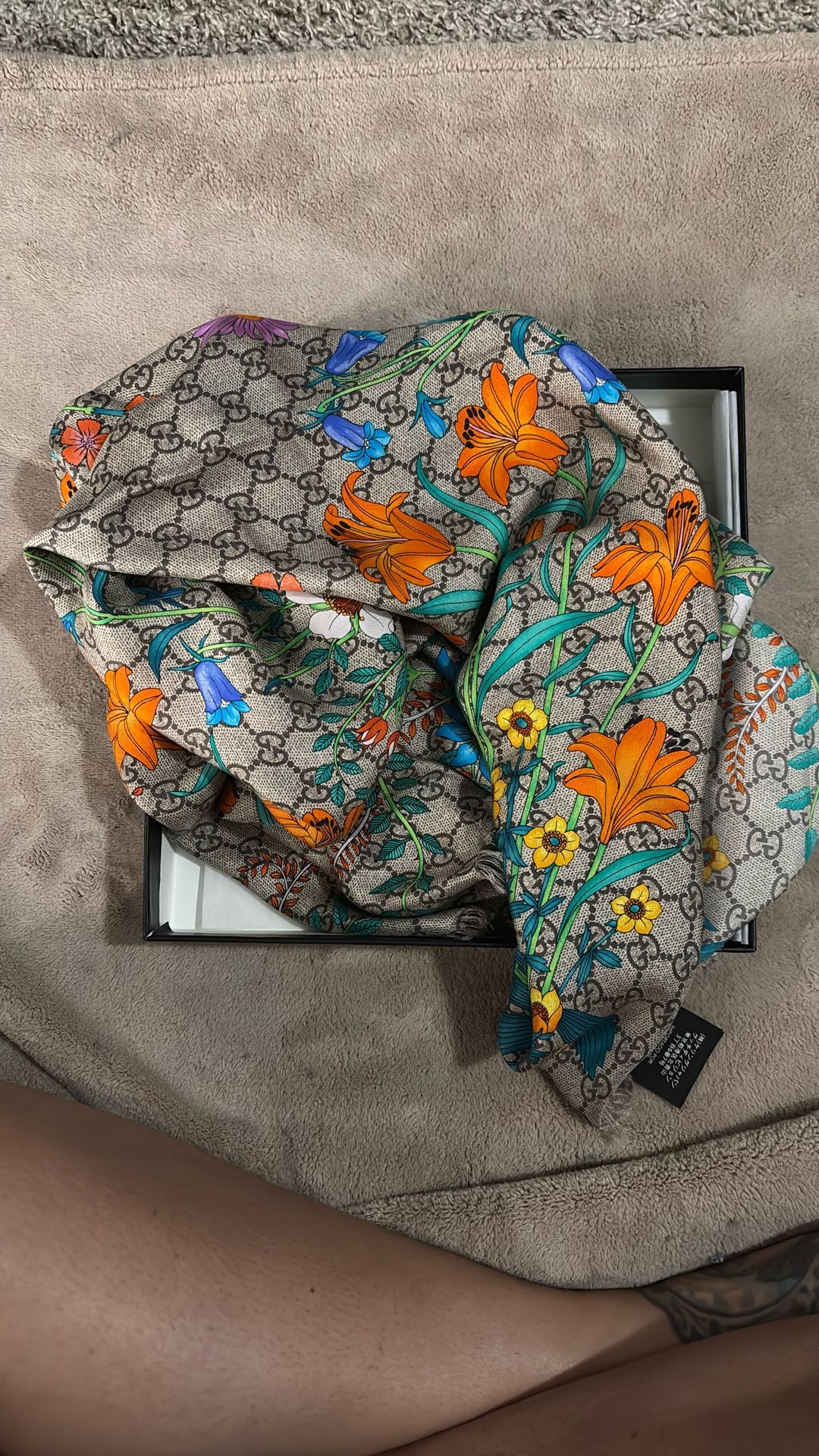 Gucci Floral Scarf