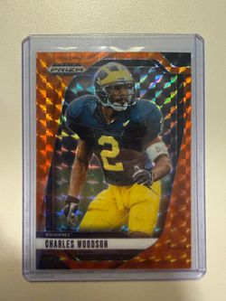 Charles Woodson Prizm Draft Picks /39 - Michigan Wolverines