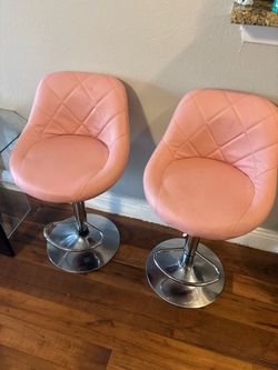 Pink barstools