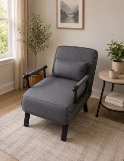 Fabric single sofa chair, convertible sleeper chair, lounge chair for indoors