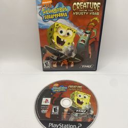 SpongeBob Creature from the Krusty Krab Sony PlayStation 2 PS2 2006 No Manual