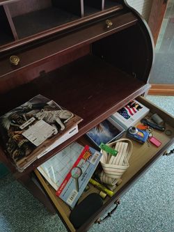 Secretary desk with roll top