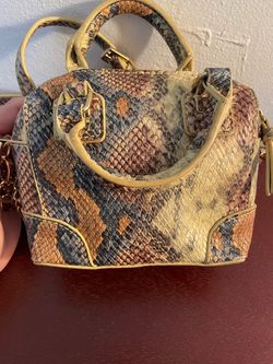 Faux snakeskin mini purse