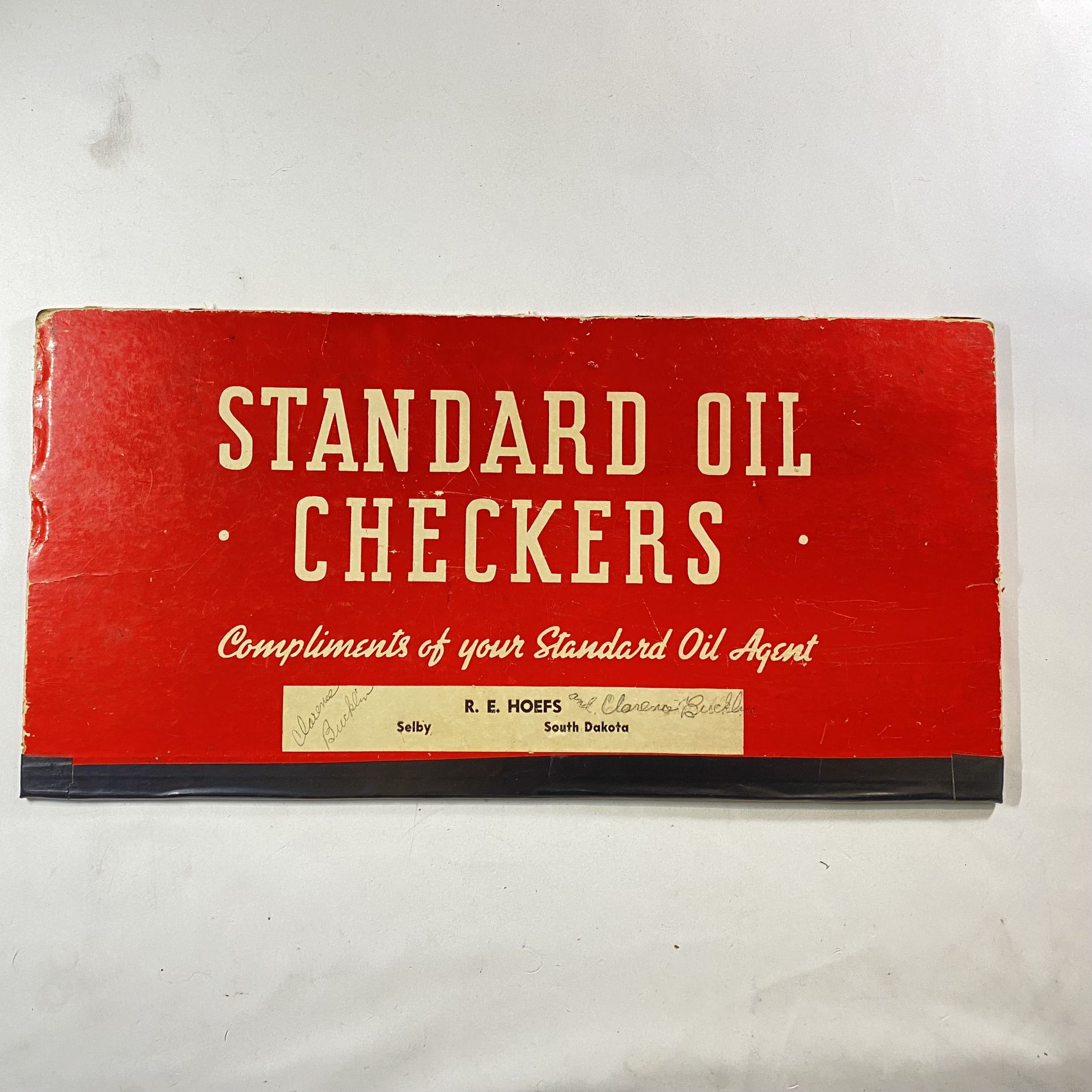 Vintage Checkers 1938 Standard Oil Board Game Checkerboard Board Game 