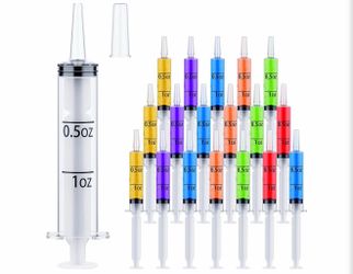 Brand new in the box- 500 Pack 1.5oz Jello Shot Syringes with Caps, Reusable BPA-Free Food Grade Plastic Syringes for Halloween Christmas Bachelorette