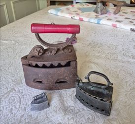 Antique Cast-Iron Coal Burning Irons