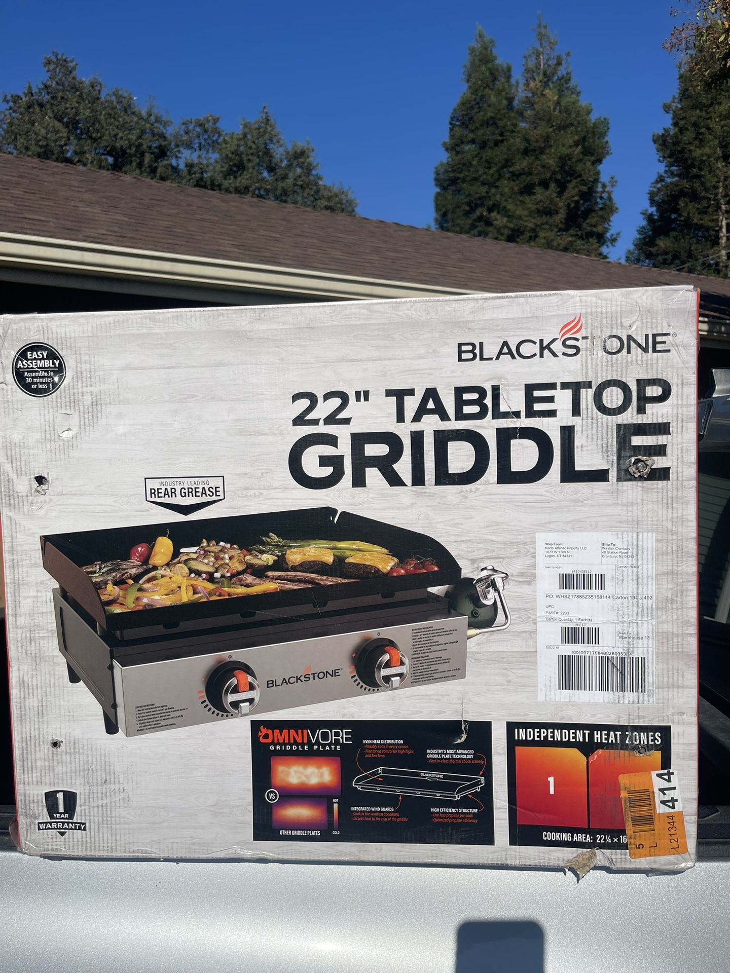22” Blackstone Table Top Griddle Brand New