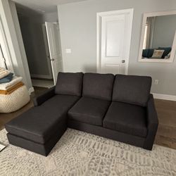 Sleeper Sofa With Chaise- Basically brand new!