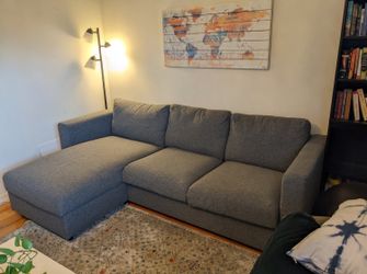 Dark Gray Reversible Chaise Sectional Sofa w/ Storage – $1,600 New