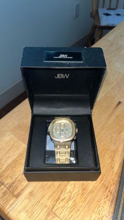 JBW Woodall Diamond Watch Gold Tone w/ Box & Extra Link – Works Perfect