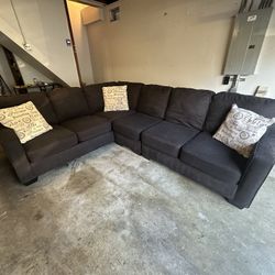 Sectional Black Couch-FREE Delivery