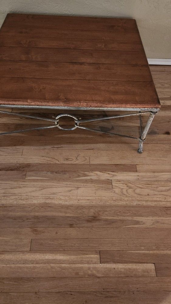 Wood And Iron Coffee Table