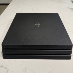 PS4, remote, headset, & monitor 