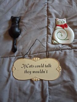 HUGE 16 items Cat Decor and Pet Care Lot